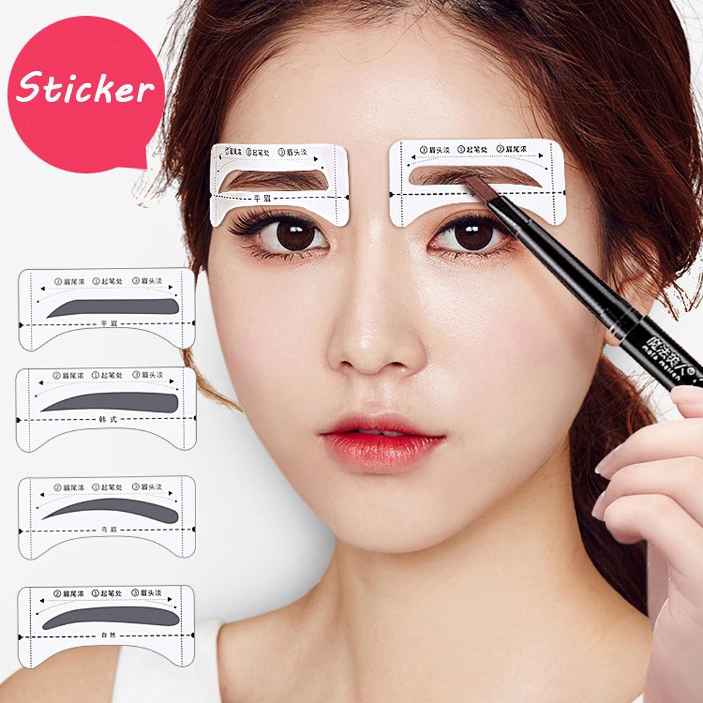 Set 24 khuôn vẽ định hình chân mày đẹp tiện dụng Mộc 68 shop