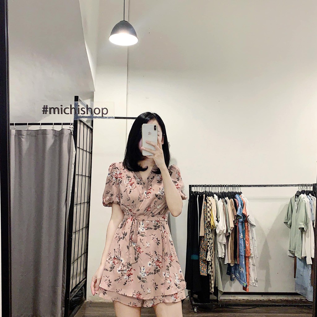 Jumpsuit vạt chéo hoa nhí 78A38