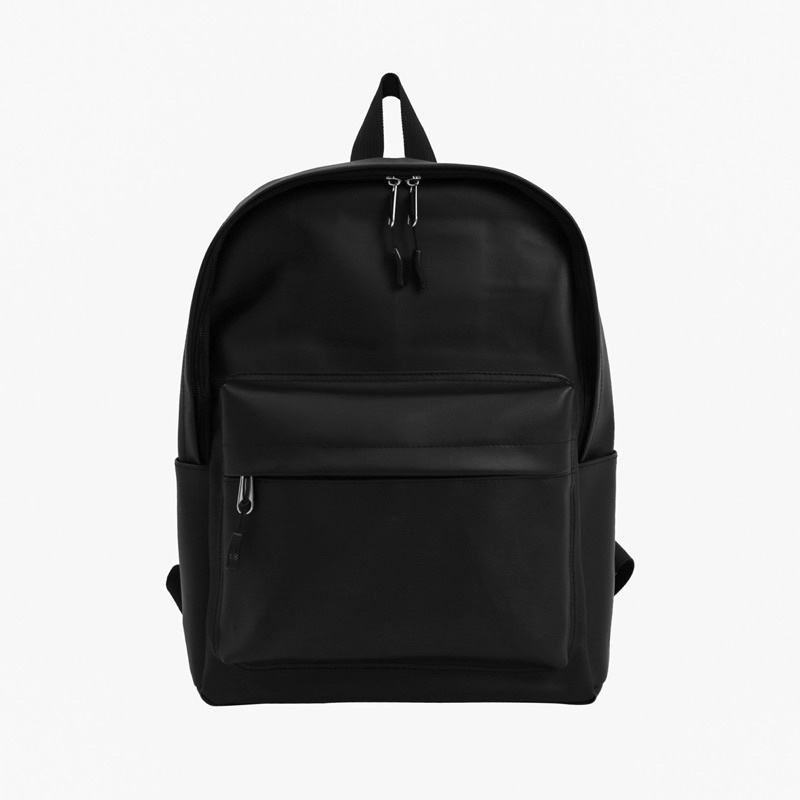 Balo da đen unisex siêu nhẹ, chống thấm nước, kiểu dáng basic phù hợp với cả nam và nữ - novstore