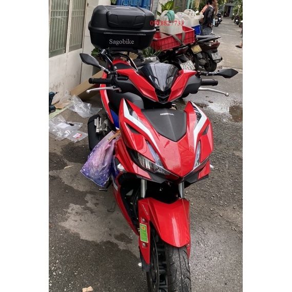 Thùng xe Winner X 2022 thùng Givi E43NTL, tựa lưng BE43N V2, baga HRV Winner X V3, hàng Givi chính hãng, bảo hành 2 năm