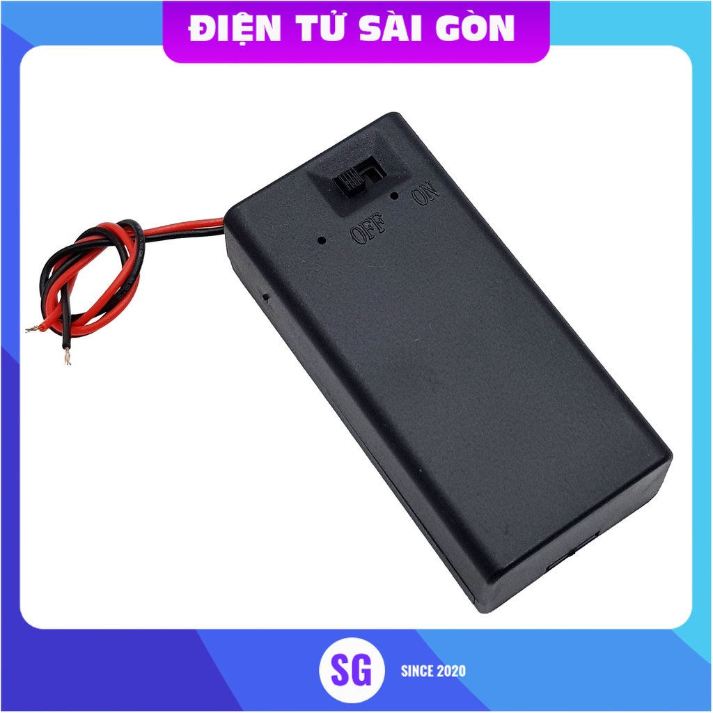 Hộp pin 9V có công tắc