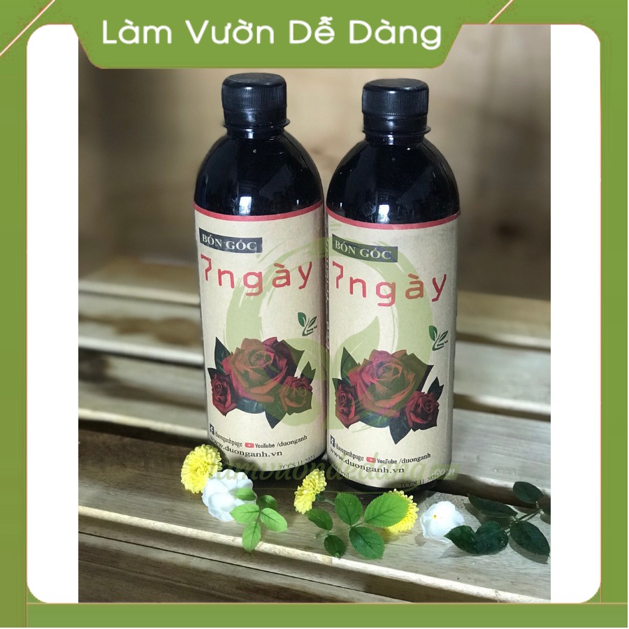 1 LÍT PHÂN 7 NGÀY - Dùng để cho cây hoa hồng có bộ rễ khỏe và kích thích giúp cây hồng phát triển tươi tốt, mạnh khỏe