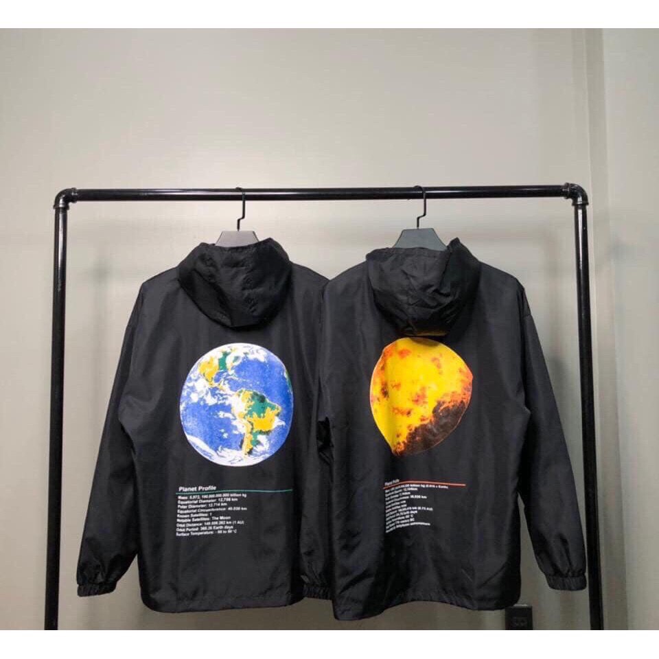 Áo khoác dù 2 lớp hot hit in hình trái đất siêu hot hit cá tính