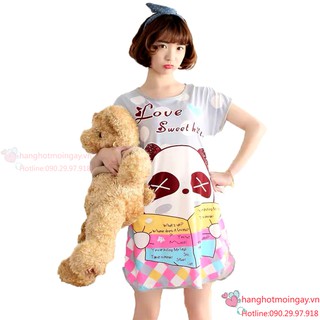 Đầm ngủ gấu trúc siêu dễ thương  DN43