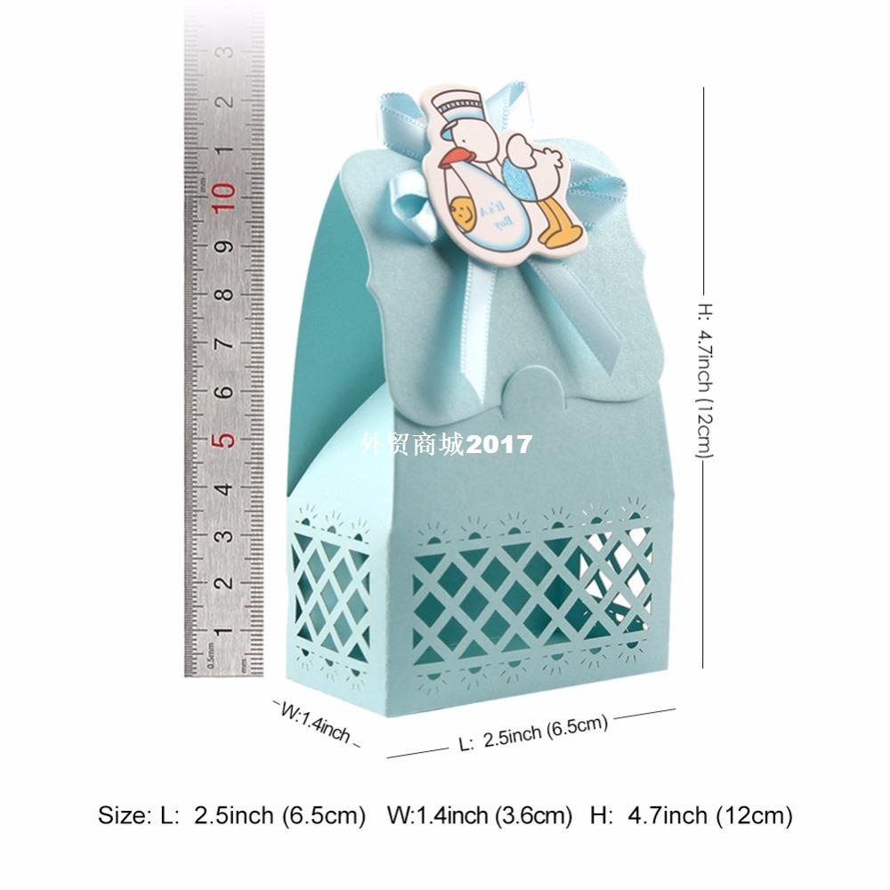 Bộ 12 Hộp Đựng Kẹo Bằng Giấy Dễ Thương Cho Tiệc Thôi Nôi Em Bé