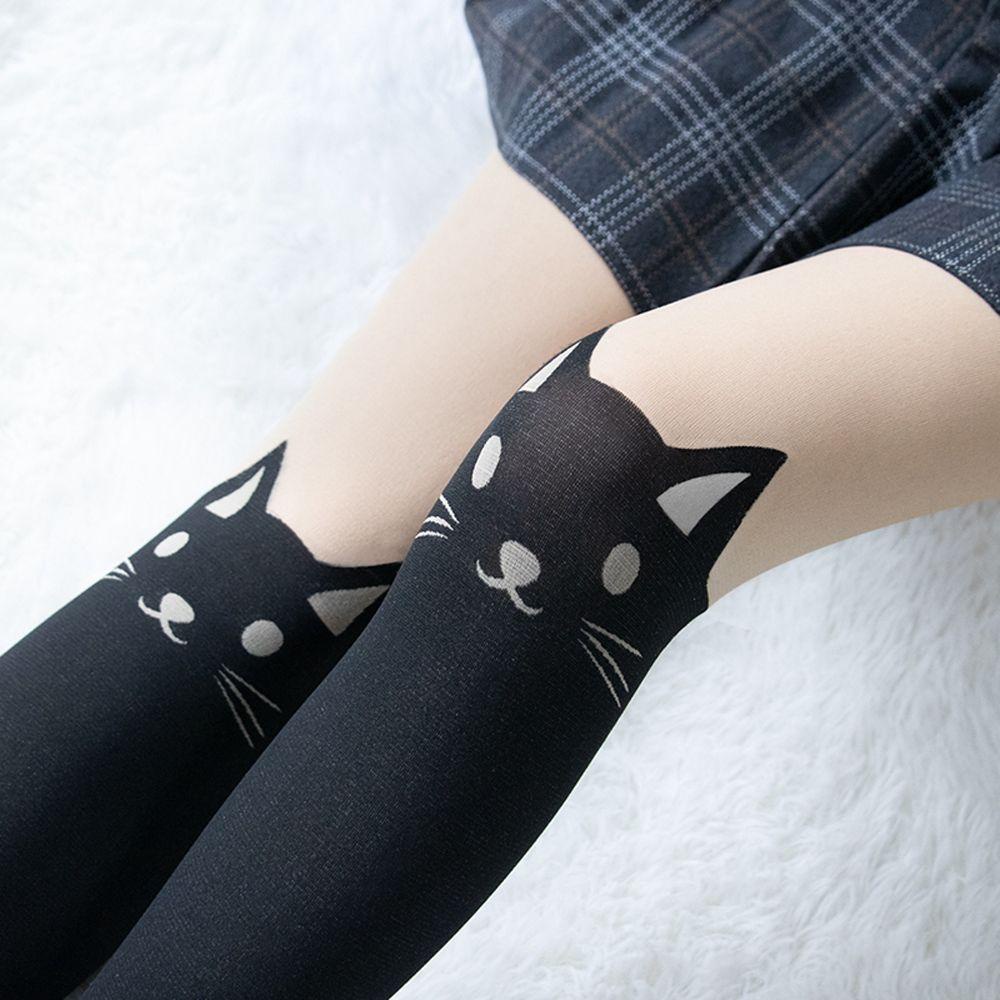 Quần Tất Trong Suốt Họa Tiết Hoạt Hình Phong Cách Lolita Đáng Yêu Dành Cho Nữ