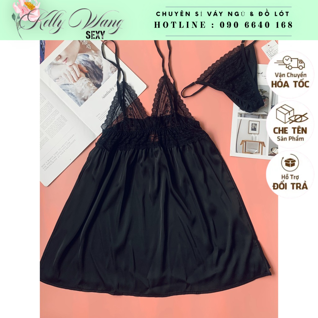 🌹HOT 🌹Sx541 váy ngủ sexy kèm chip -đầm ngủ gợi cảm cao cấp -KELLYWANG