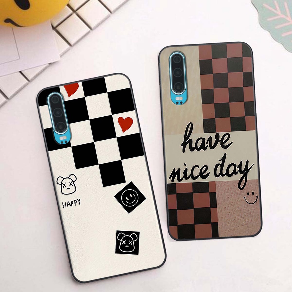 Ốp Huawei P30 / P30 Pro caro trái tim cá tính, thời trang siêu đẹp, siêu phong cách
