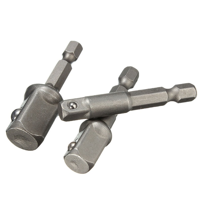 Set 3 đầu nối mũi khoan 1/4'' sang 1/4" 3/8" 1/2"