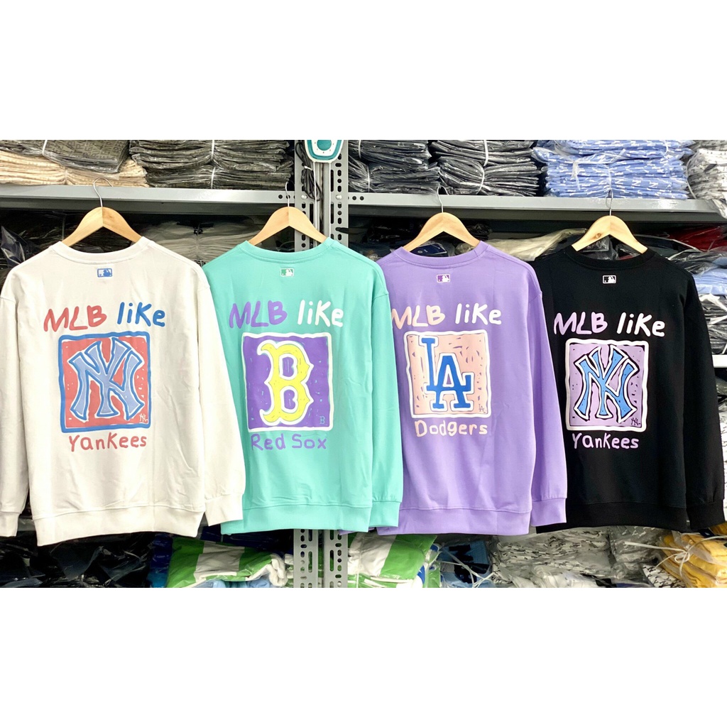 Áo khoác nỉ sweater MLB unisex Ulzzang, áo nỉ nữ from rộng Hot trend Thu Đông siêu đẹp phù hợp đi chơi dạo phố | BigBuy360 - bigbuy360.vn