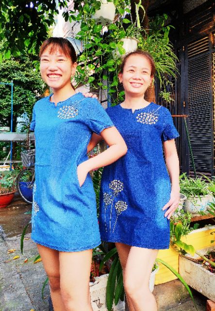 Áo đầm jeans điệu đà