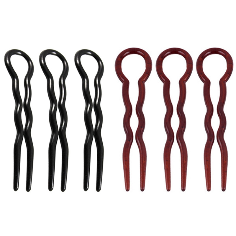 (Hàng Mới Về) Set 3 Nĩa Chữ U Hỗ Trợ Tạo Kiểu Tóc Nhanh Chóng Tiện Dụng