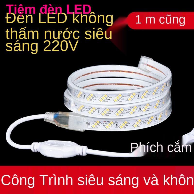 đèn led ngoài trời siêu sáng chống thấm cao áp 220V nhẹ dải keo tự dính ánh trắng gia đình bể cá phòng khách