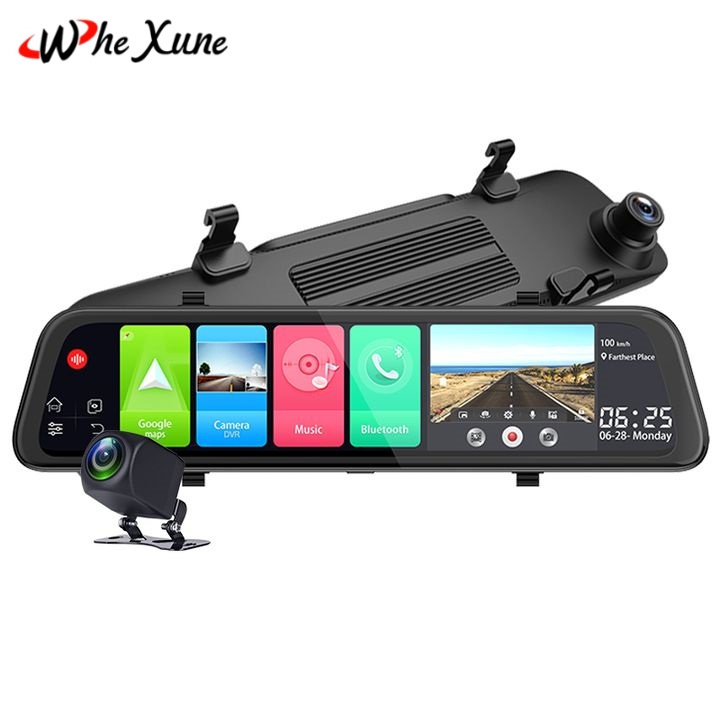 Camera hành trình gương ô tô Whexune D50, 4G, Wifi, 12 inch
