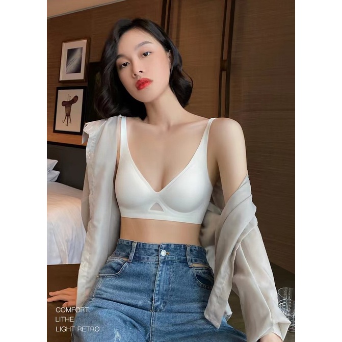 Áo lót ngực nữ vải su chữ V cao cấp, thiết kế đơn giản, trẻ trung, dễ phối đồ (MS 04078) Anna Shop