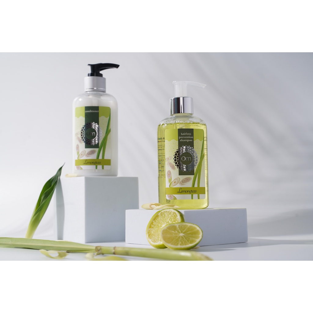 Dầu gội Ngừa rụng và kích thích Mọc tóc dành cho tóc dầu Sả Chanh Lemongrass 250ml - Om Fountain