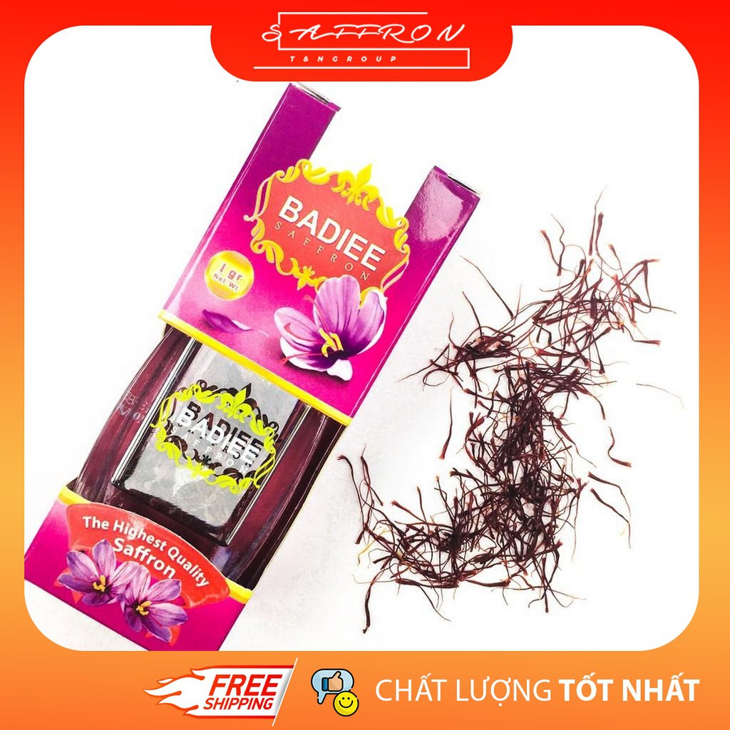 [HOT] Saffron Badiee1 gr sợi dài không gãy giảm stress, giảm huyết áp, dễ ngủ, đẹp da, giảm cân, điều trị mụn