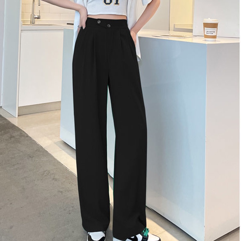 Quần tây IELGY cạp cao ống đứng dễ phối đồ cho nữ