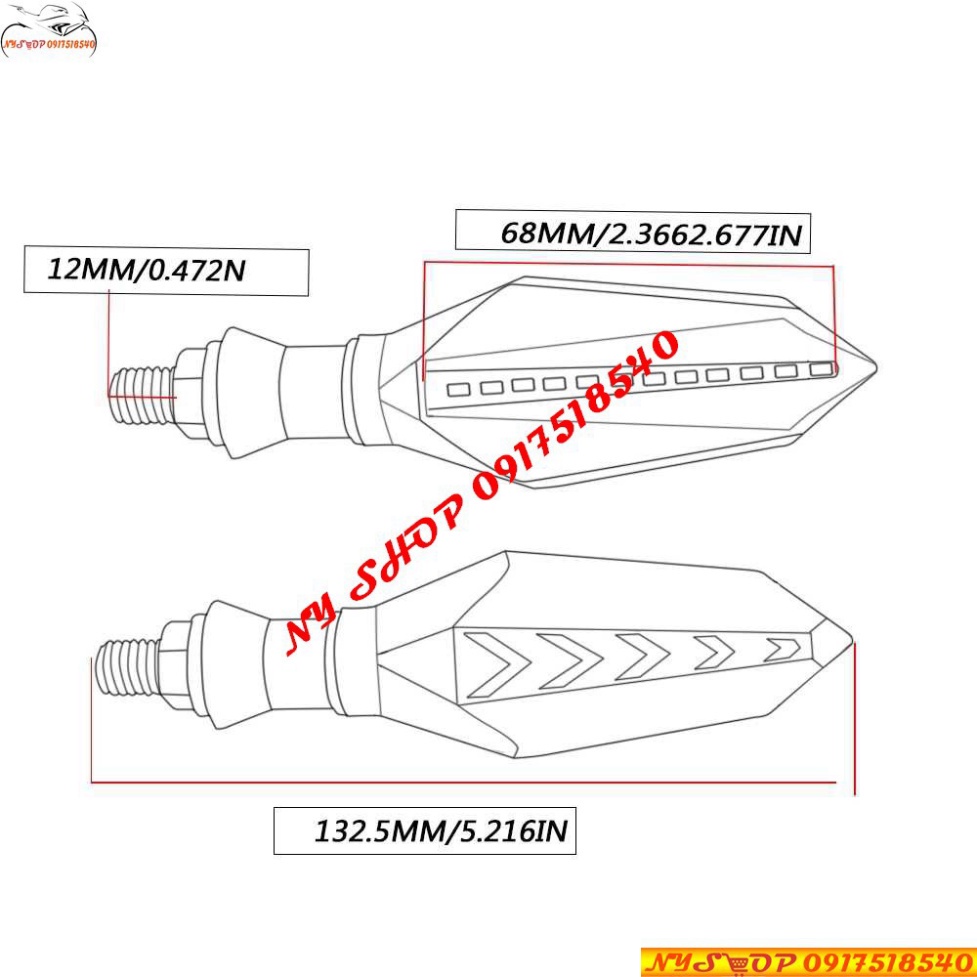 Đèn xi nhan Spirit Beast L17 nháy hiệu ứng AUDI nháy đuổi xương cá kiểu X1R (hàng loại 2) + cục chớp led điện tử Ảnh thậ