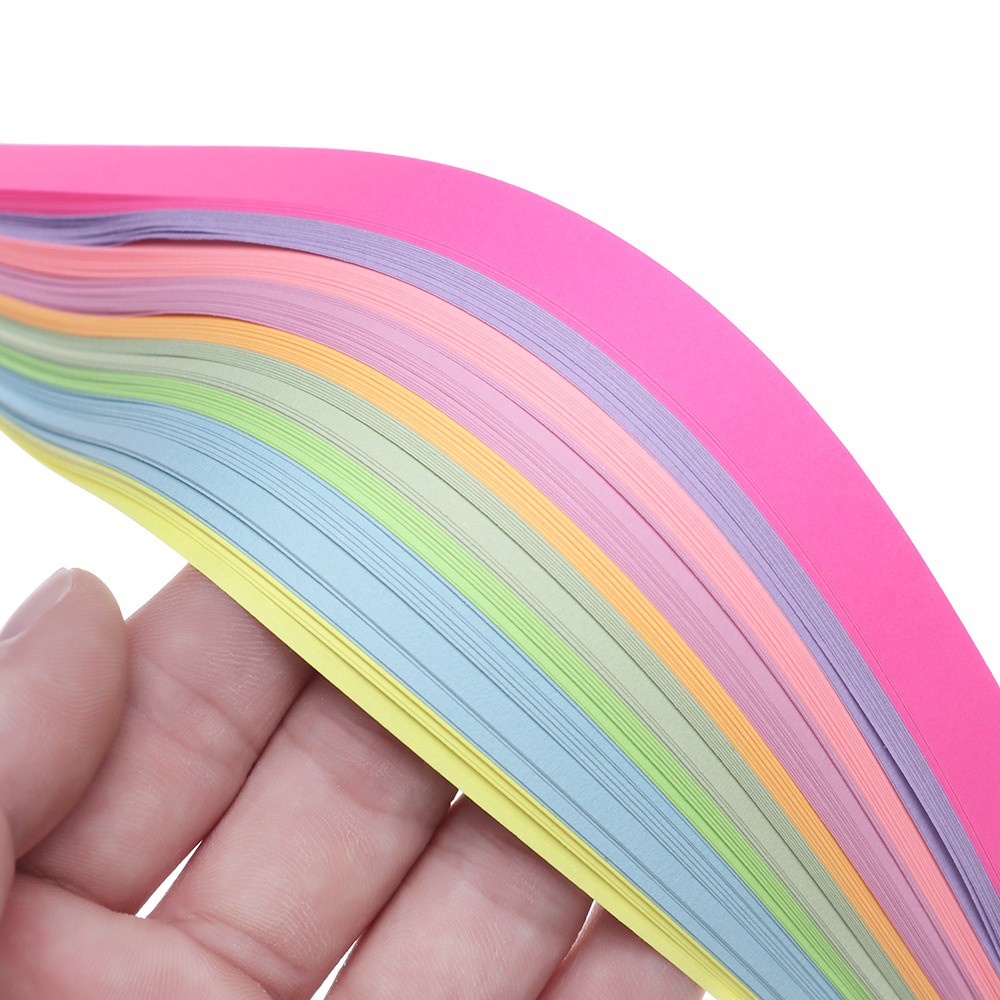 Bộ 540 tờ giấy origami nhiều màu dùng để xếp ngôi sao trang trí thủ công đẹp mắt