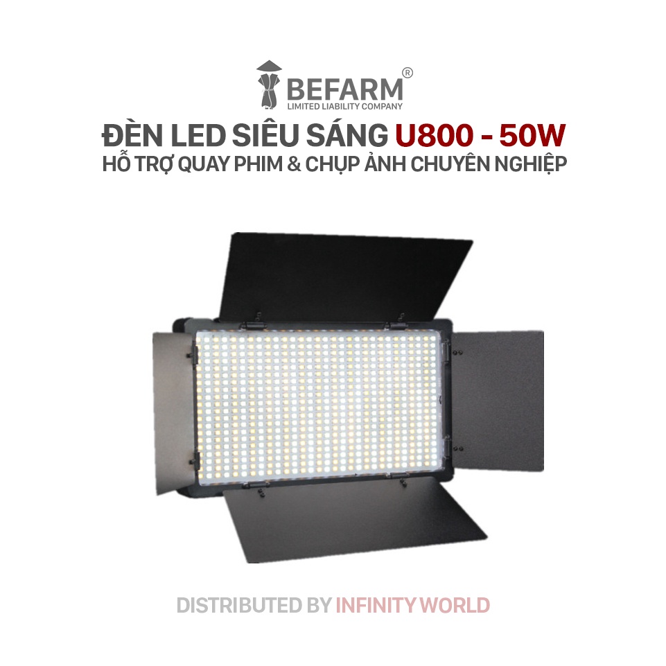 Đèn LED U800 50W hỗ trợ chiếu sáng cho quay phim, chụp ảnh chuyên nghiệp