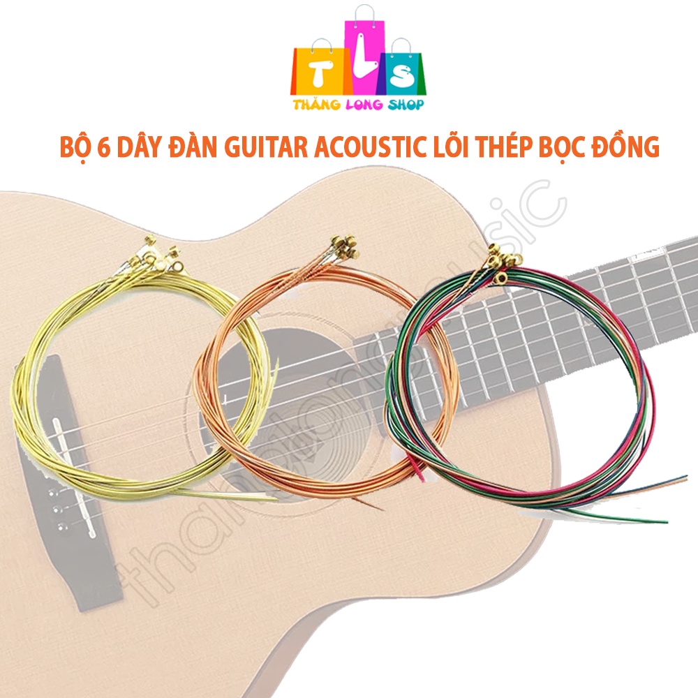 BÁN SỈ BỘ 6 DÂY ĐÀN GUITAR ACOUSTIC LÕI THÉP BỌC ĐỒNG GIÁ RẺ