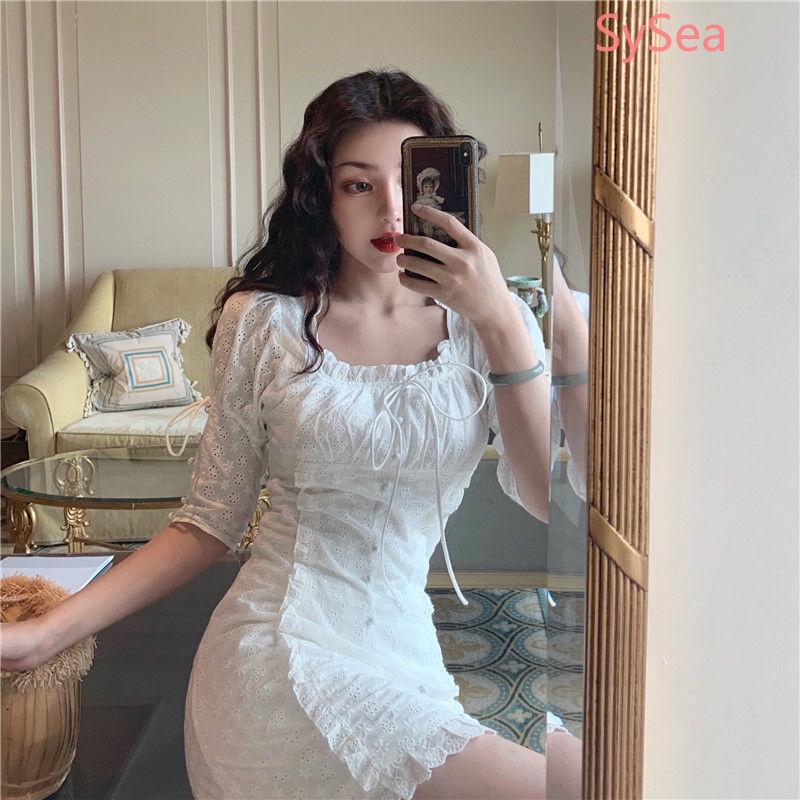 Đầm Dạ Hội Màu Trắng Thiết Kế Thanh Lịch