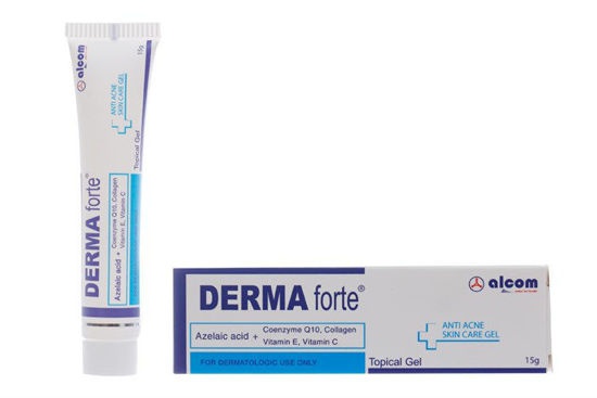 Derma Forte - Kem làm giảm mụn ẩn, trứng cá, đầu đen, làm mềm và làm mờ sẹo dưỡng da trắng mịn - Tuýp 15g