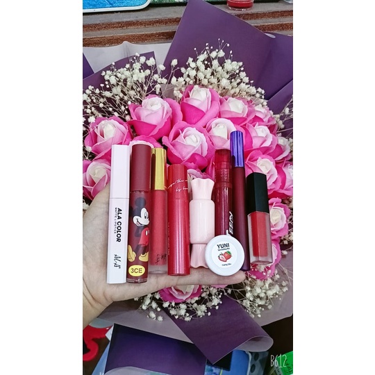 Combo 10 son lộn xộn 10 cây 10 màu khác nhau chất son kem lì mịn