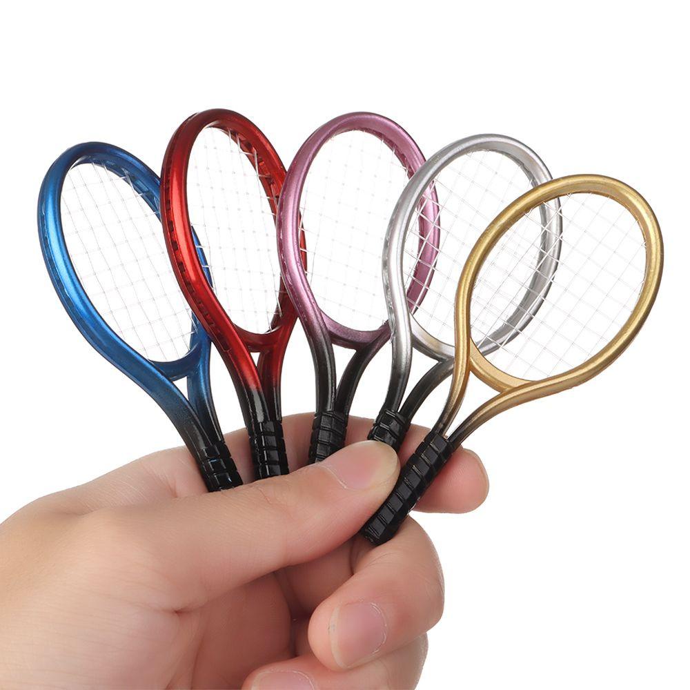 1 Bộ Vợt Đánh Tennis Mini Tỉ Lệ 1 / 6 1 / 12 Cho Nhà Búp Bê