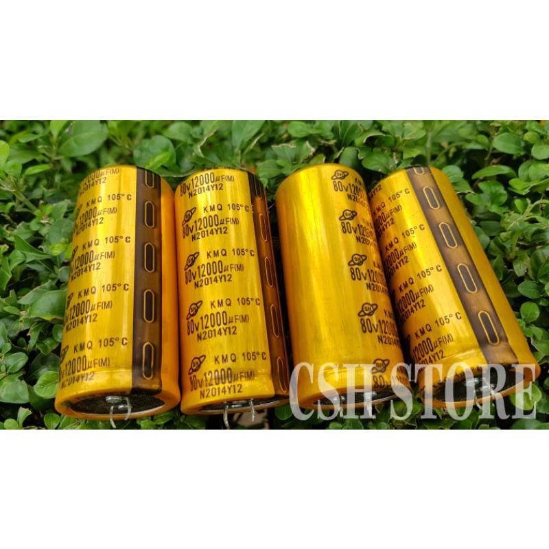 Tụ 12000uf/80V vàng KMQ chất lượng cao