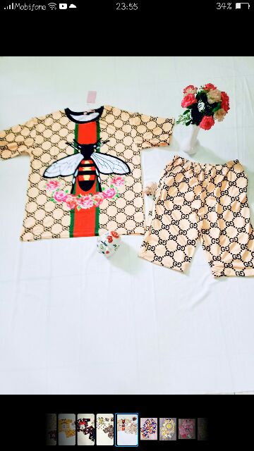 Đồ bộ thun lạnh 3D nữ mặc ở nhà từ 42-52kg | BigBuy360 - bigbuy360.vn