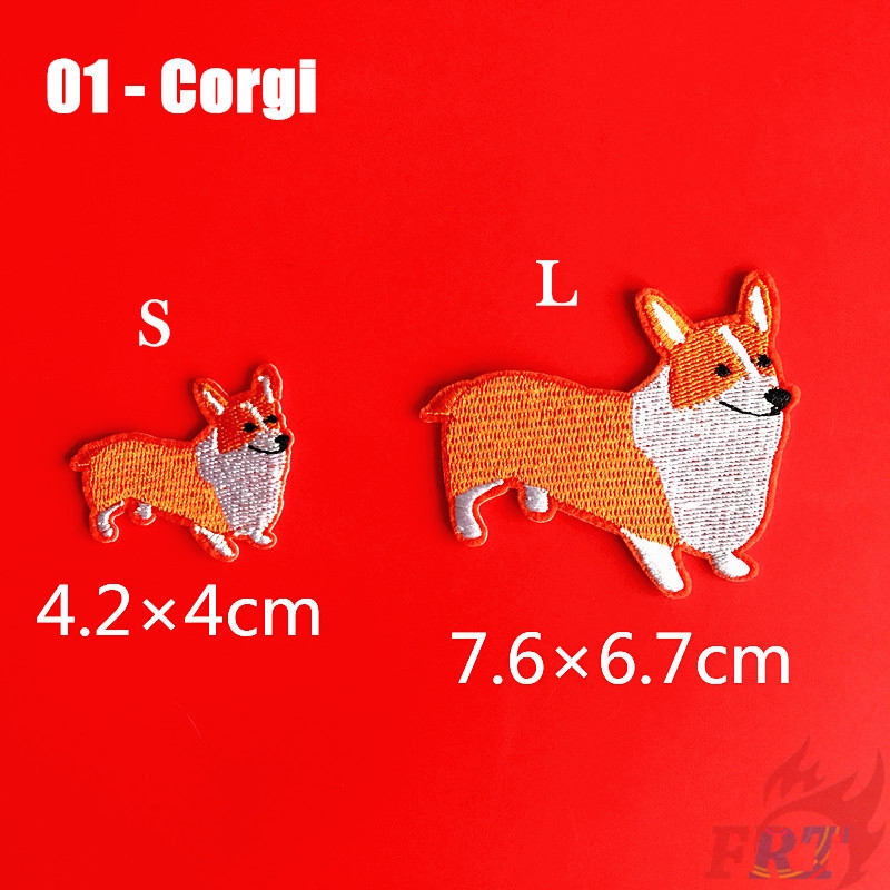 ☸ Pets：Corgi / Husky / Shiba Inu / Labrador / Hound - Dogs Iron-on Patch ☸ 1Pc/2Pcs Animals Diy Sew on Iron on Badges Patches