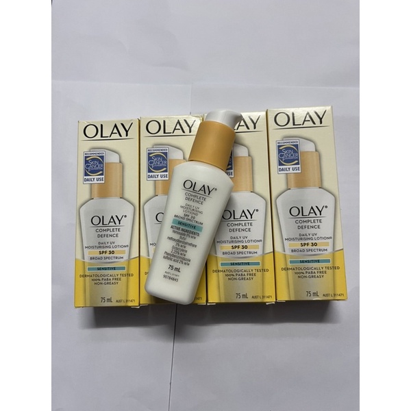 Kem duỡng ẩm chống nắng Olay Complete Daily Defense All Day Moisturizer SPF 30 Sensitive Skin 75 ml