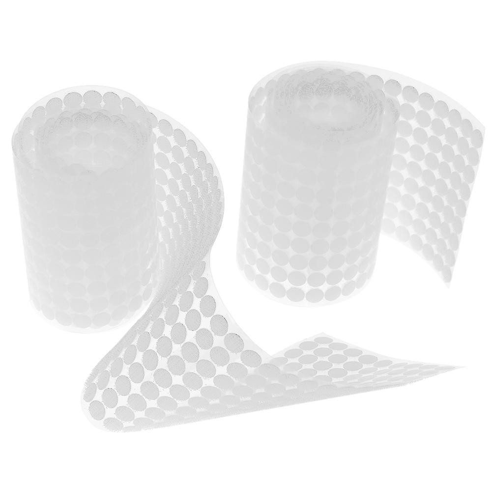 Cuộn 500 cặp miếng dán hình tròn màu trắng 10 mm 15mm 20 mm đa năng