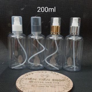 Chai nhựa trong 200ml lùn vòi xịt giọt