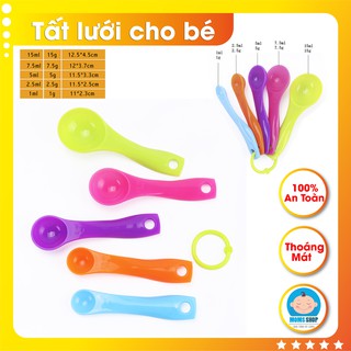 Bộ 5 thìa đong đồ cho bé ăn dặm, thìa đong bột cho bé - MomsShop