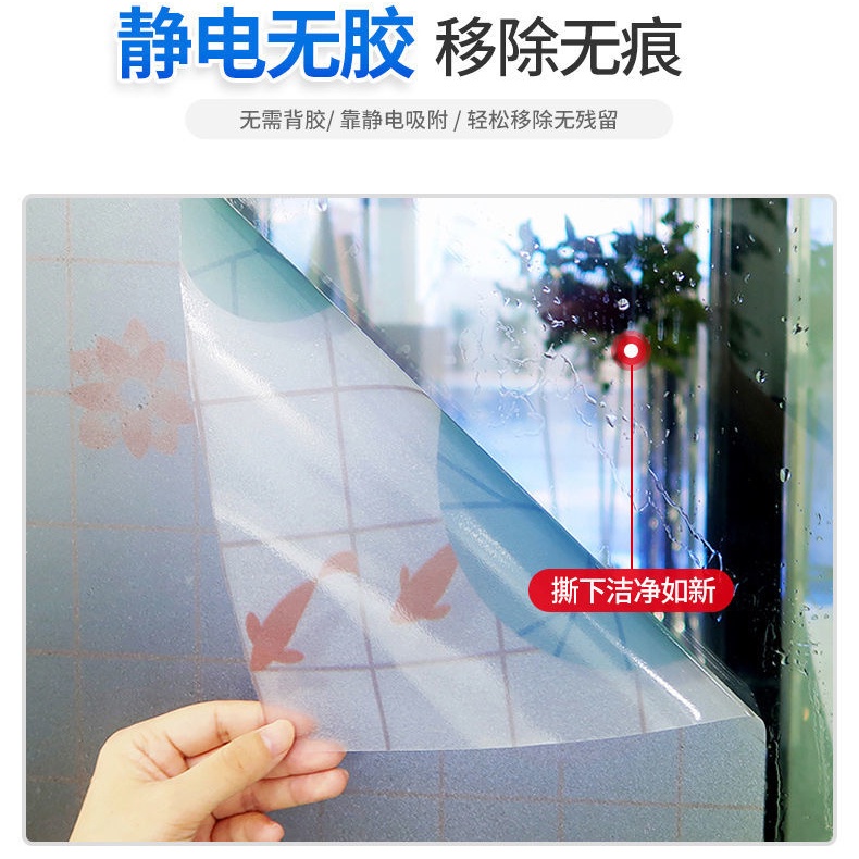 Miếng Dán Trang Trí Cửa Kính Chống Nhìn Trộm Họa Tiết Hoạt Hình Dễ Thương