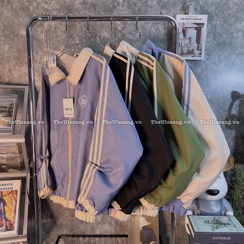 Áo khoác dù quảng châu nam nữ hàng cao cấp 2 lớp form rộng unisex cổ bẻ thêu MACUSS 3 SỌC - DU3001