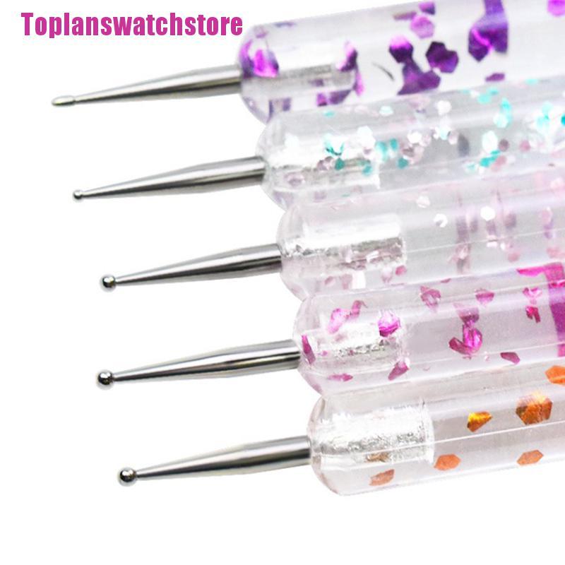 Set 5 Bút 2 Đầu Trang Trí Móng Tay Nghệ Thuật