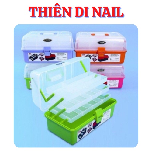 Cốp nhựa đựng đồ nail, mi, phun xăm, spa Thiên Di Nail