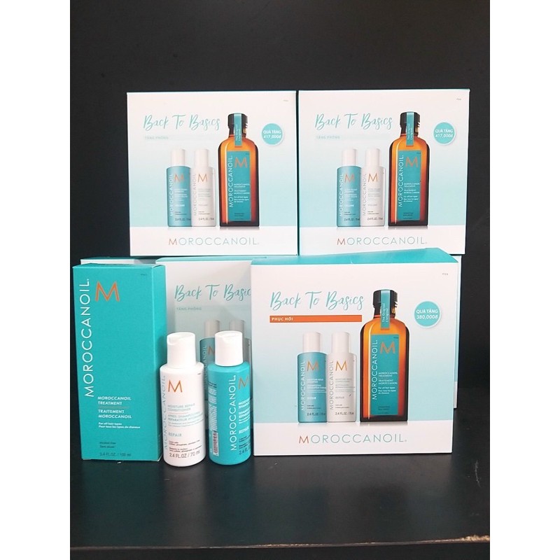 Set Combo Tinh Dầu Moroccanoil 100ml Tặng Cặp Gội Xả 70ml Chính Hãng Ạ