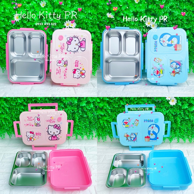 Hộp đựng cơm giữ nhiệt Doremon/Hello Kitty SPKT 34