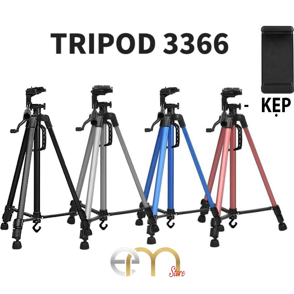 Gậy Chụp Ảnh Tự Sướng Tripod 3366 - Tripod 3120 Sefie Tuyệt Đỉnh Mua Kèm Remote, Đèn Sợ Trắng