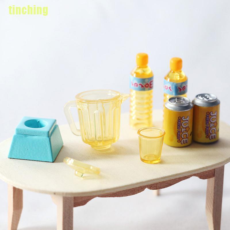Bộ 6 Dụng Cụ Làm Nước Ép mini Tỉ Lệ 1 / 12 Cho Nhà Búp Bê
