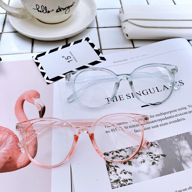 Kính giả cận nam nữ gọng tròn thời trang, mắt kính không độ chống tia UV phong cách Ulzzang đẹp giá rẻ LUMINA 024