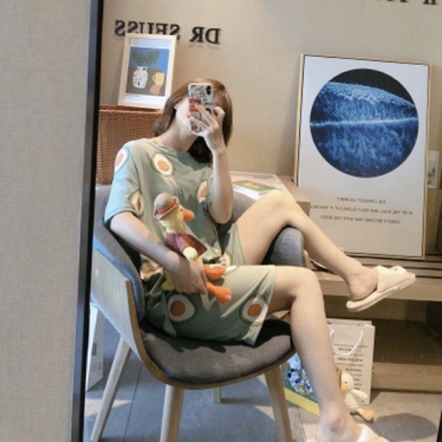 Bộ đồ ngủ thun thái hình bơ | BigBuy360 - bigbuy360.vn