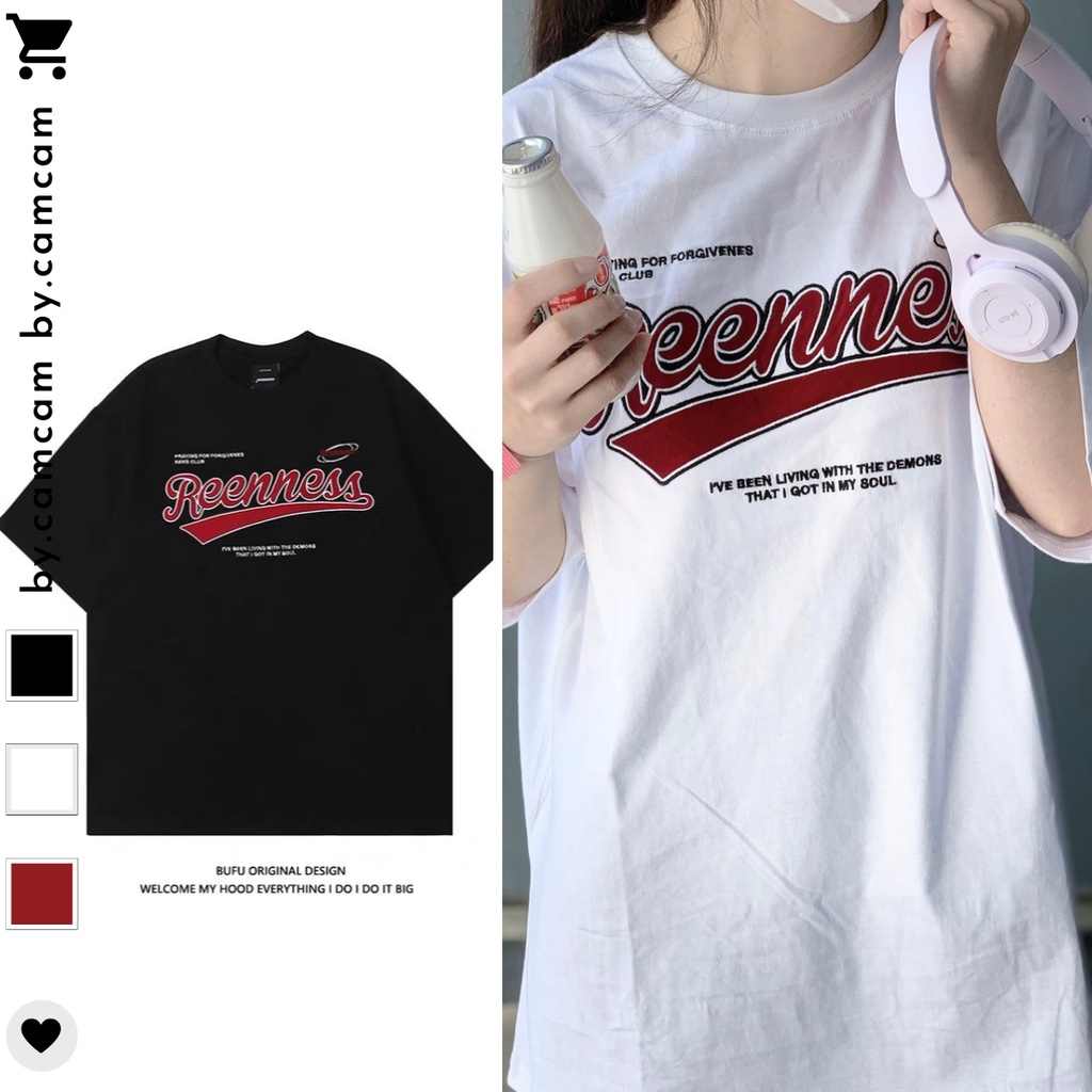 Áo Thun Tay Lỡ REENNESS 100% Cotton, Áo Phông Form Rộng Mẫu Mới 2023 𝘽𝙮.𝘾𝙖𝙢𝙘𝙖𝙢 M12