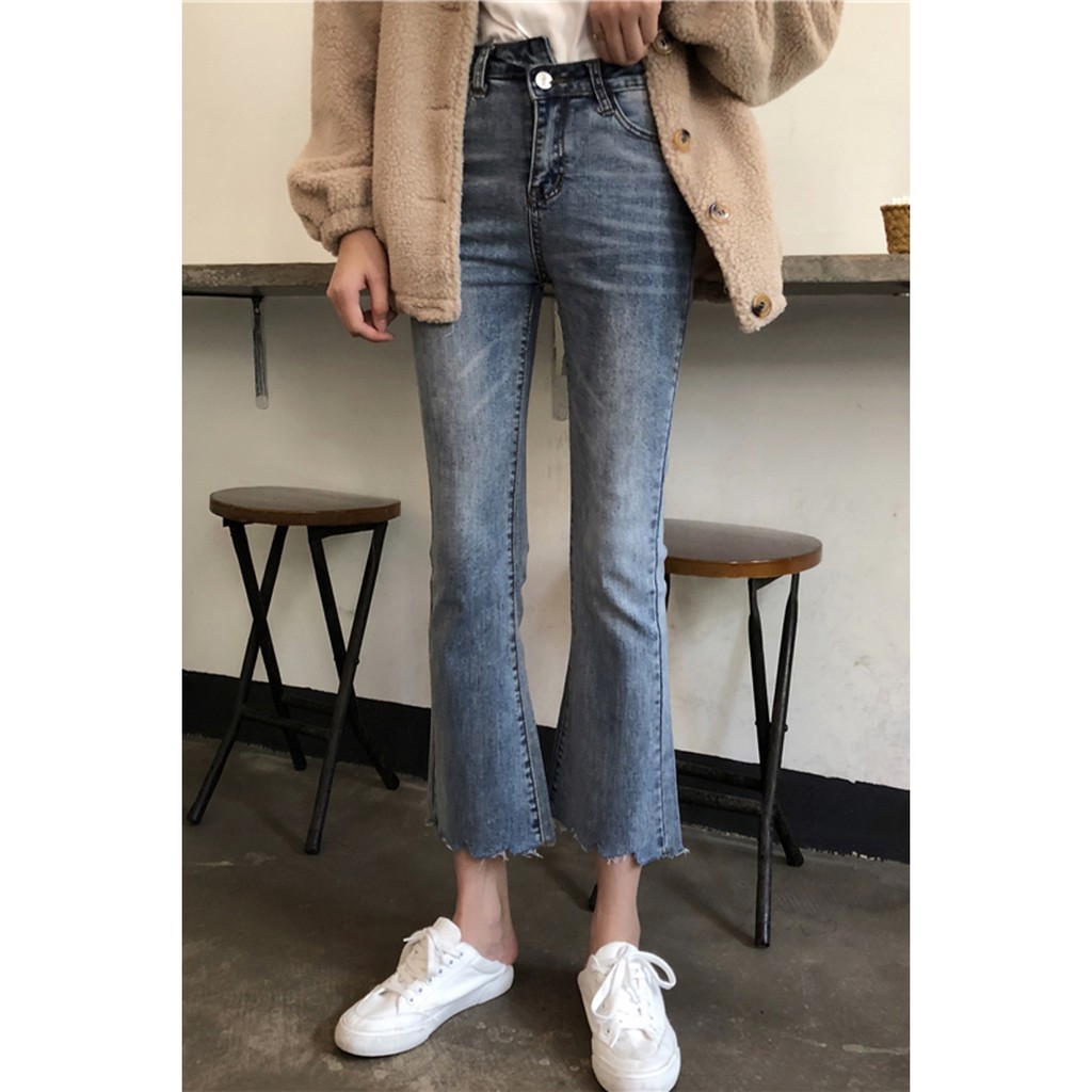 Quần bò loe gấu cắt răng cưa BA0067 | BigBuy360 - bigbuy360.vn