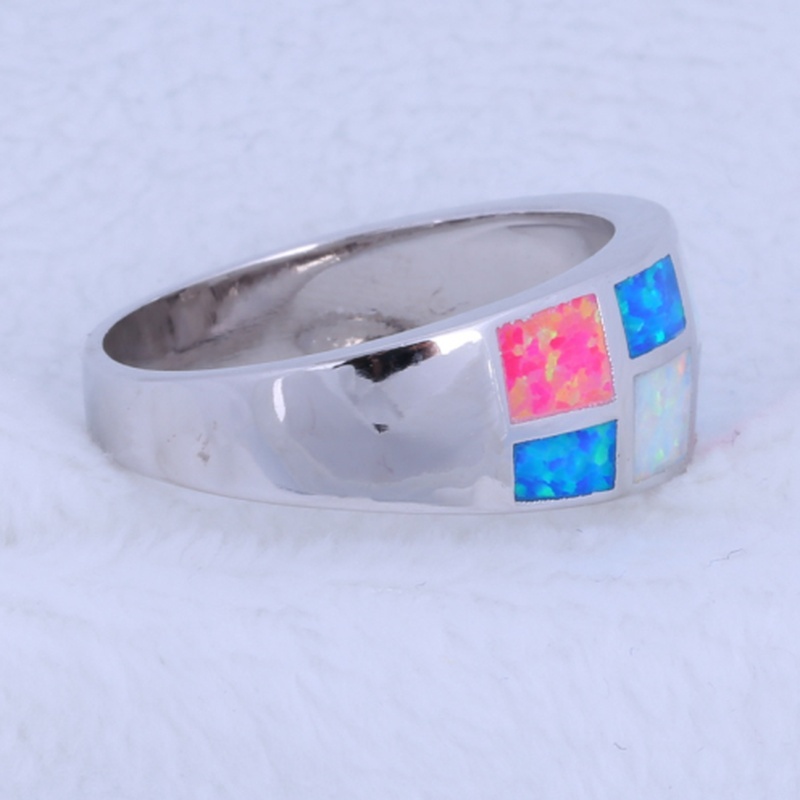 Nhẫn cưới đeo tay thiết kế đính đá opal thời trang sang trọng cho nữ
